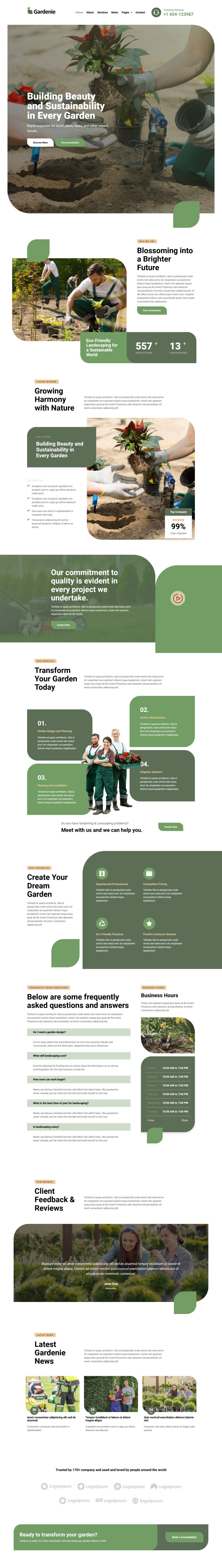 WordPress template ThemeForest Gardenie