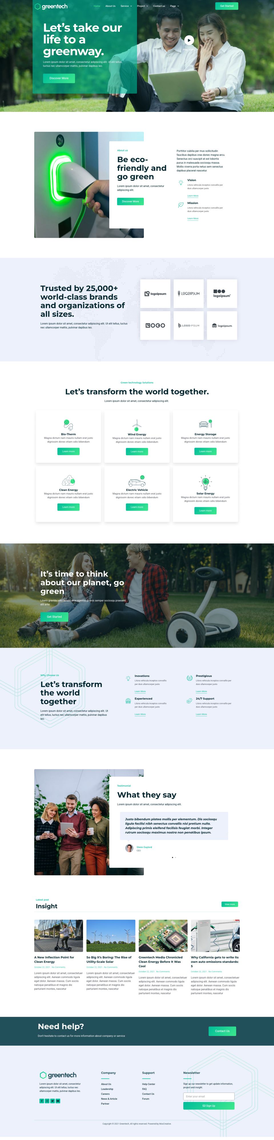 WordPress template ThemeForest GreenTech