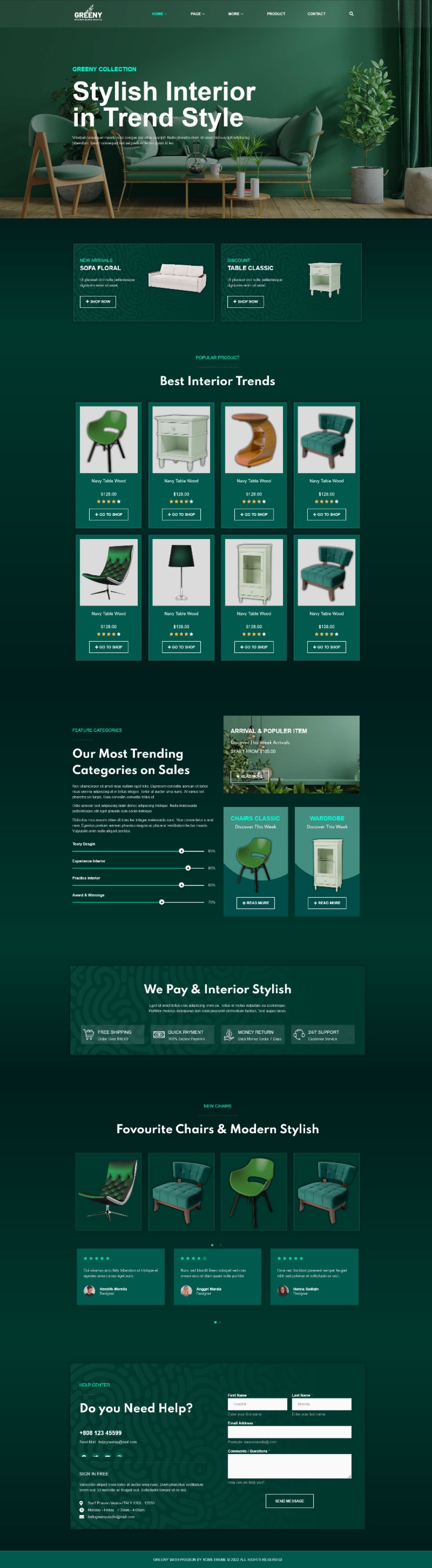 WordPress template ThemeForest Greeny