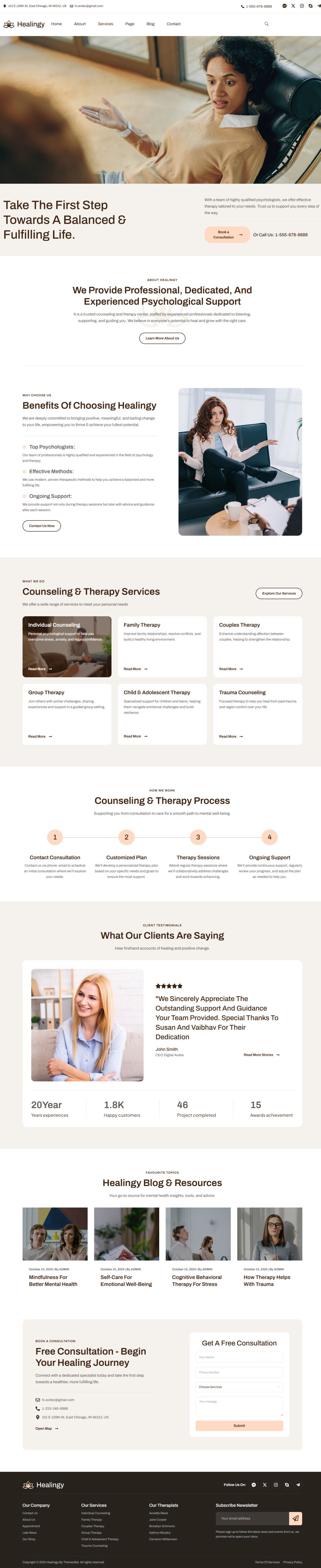 WordPress template ThemeForest Healingy