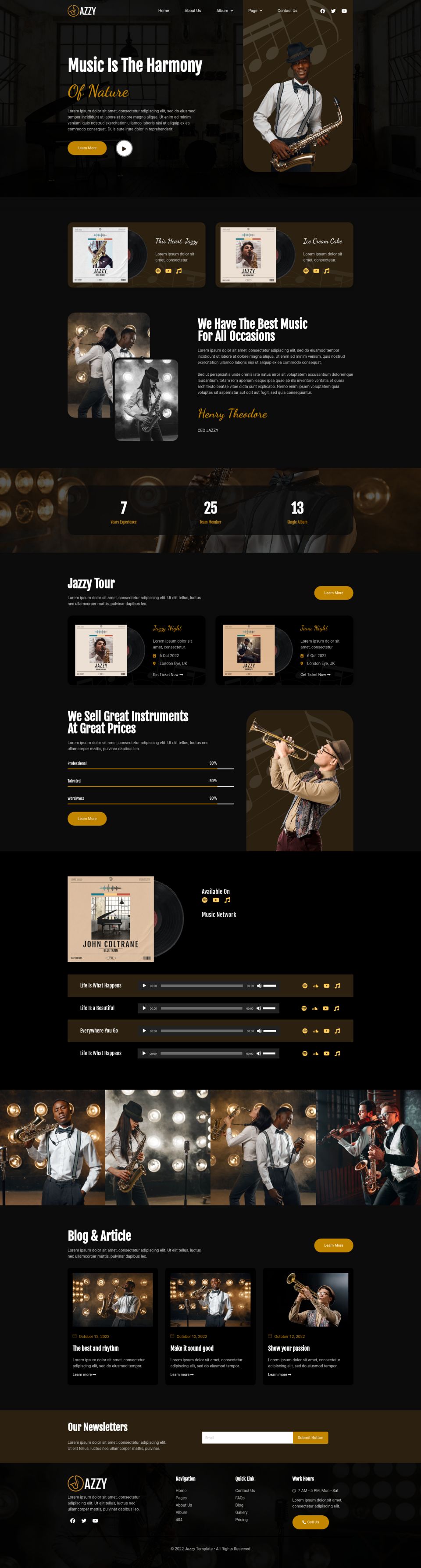 WordPress template ThemeForest Jazzy