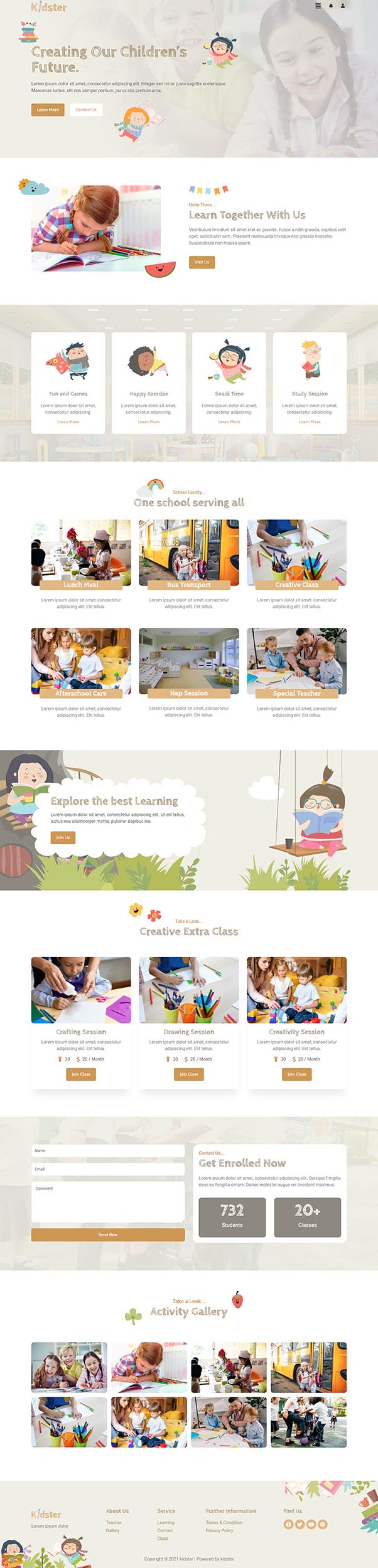 WordPress template ThemeForest Kidster