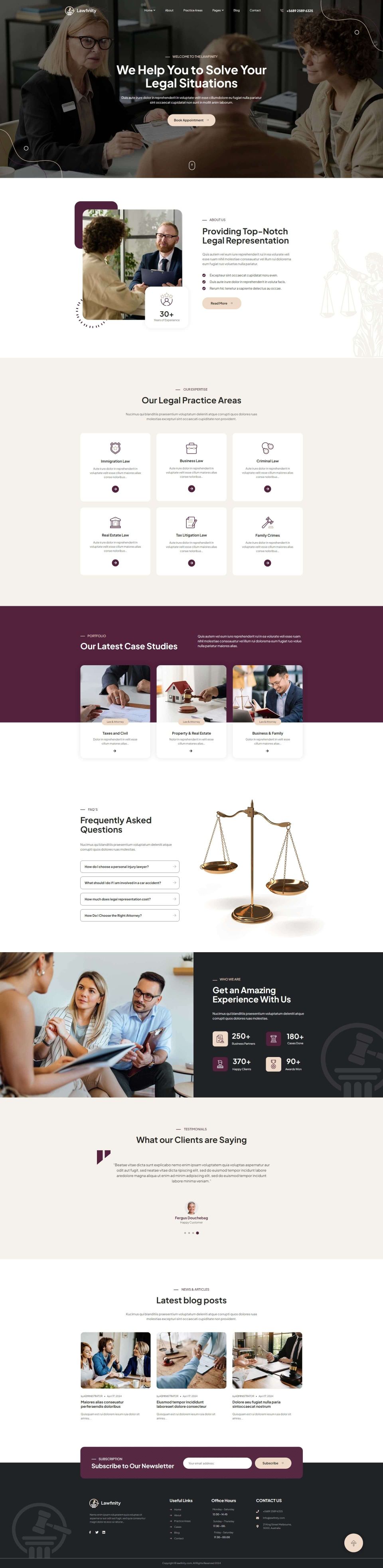 WordPress template ThemeForest Lawfinity