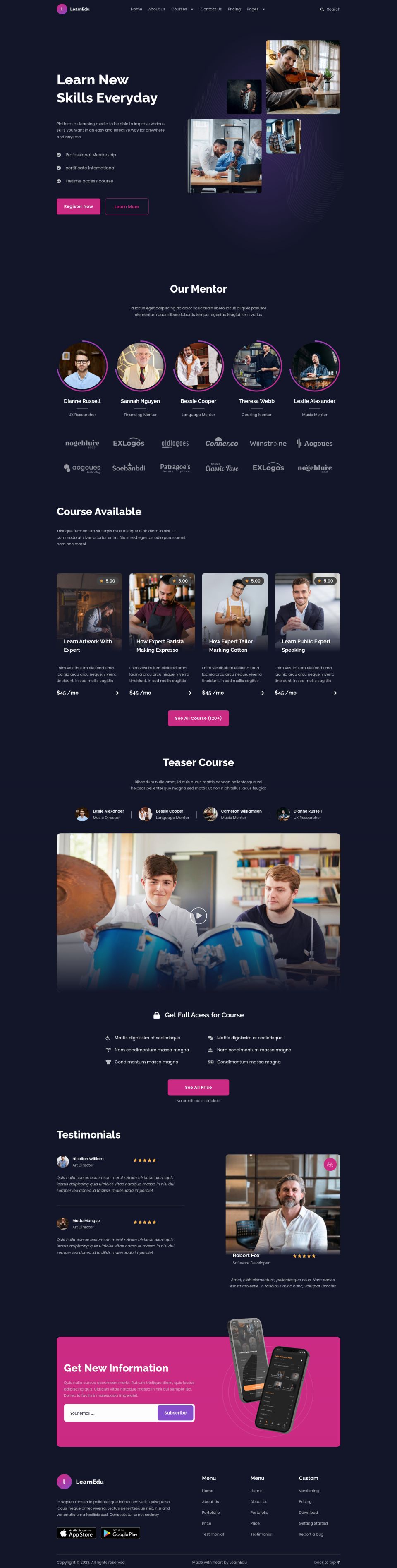 WordPress template ThemeForest LearnEdu