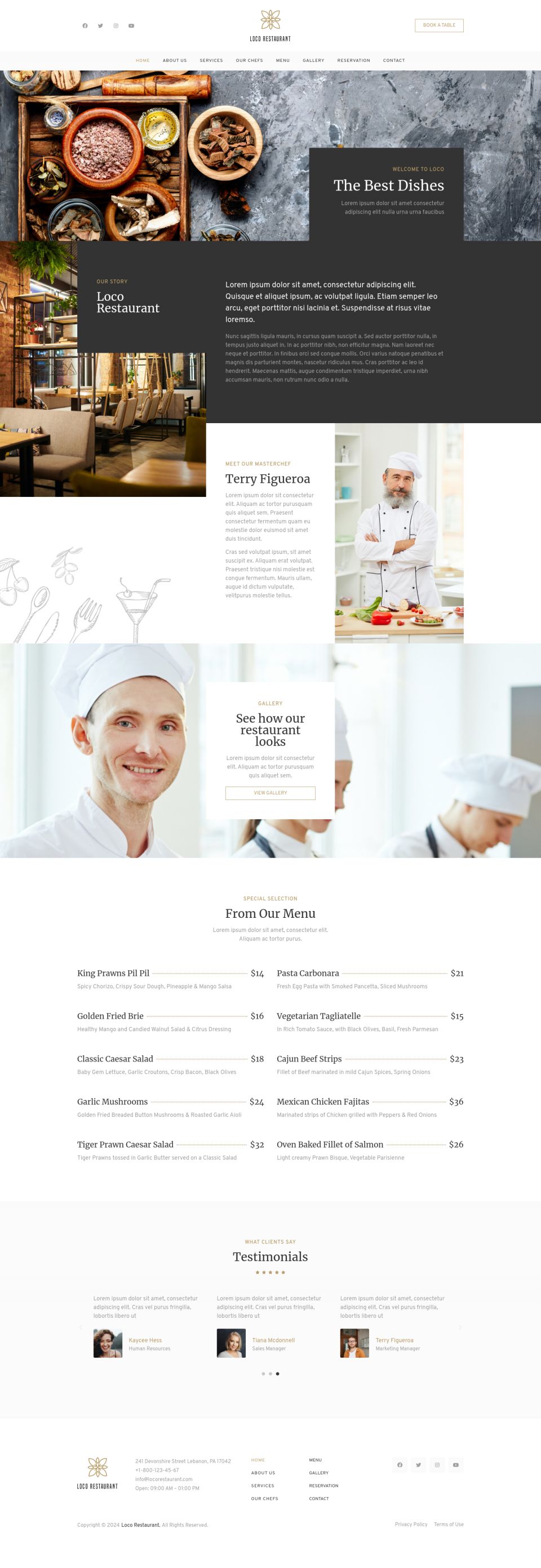 WordPress template ThemeForest Loco Restaurant