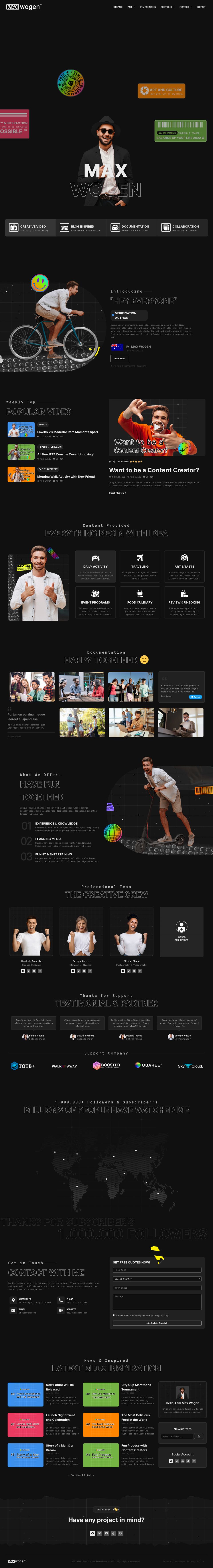 WordPress template ThemeForest MAX