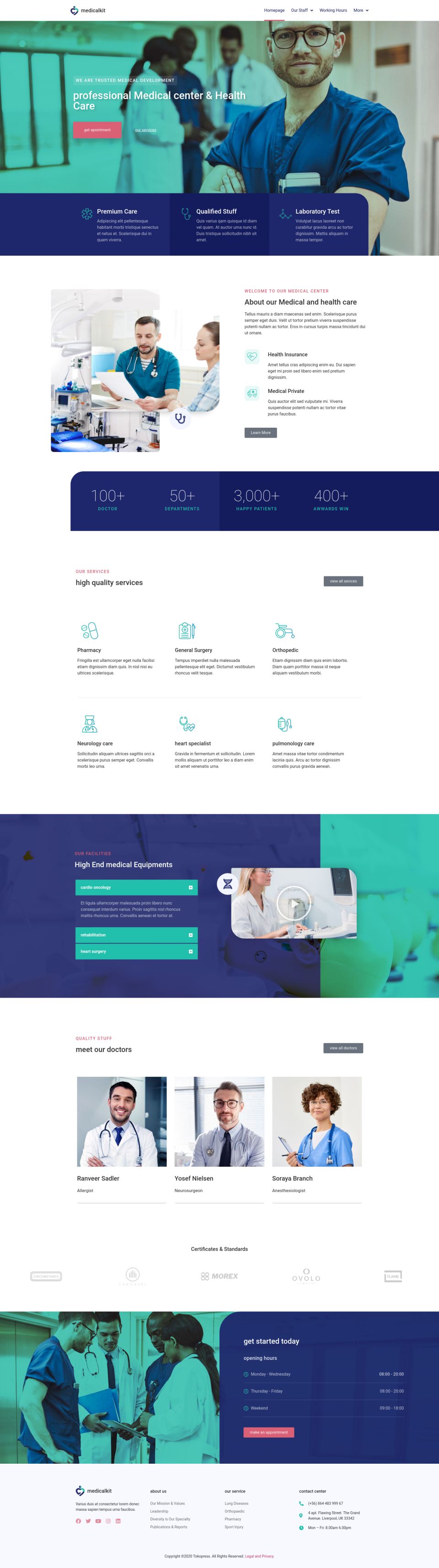 WordPress template ThemeForest Medicale