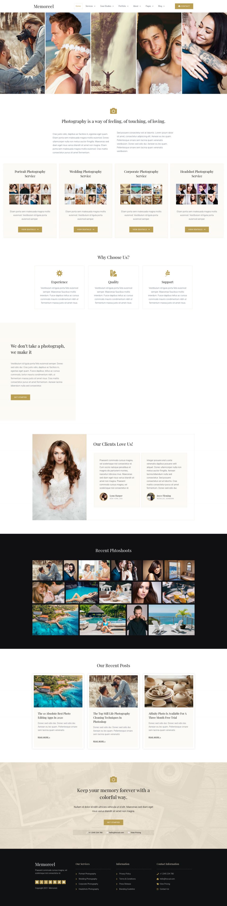 WordPress template ThemeForest Memoreel