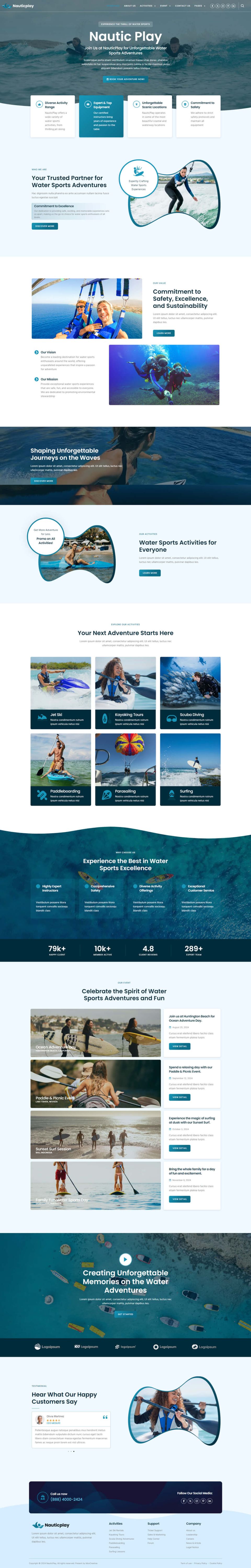 WordPress template ThemeForest NauticPlay