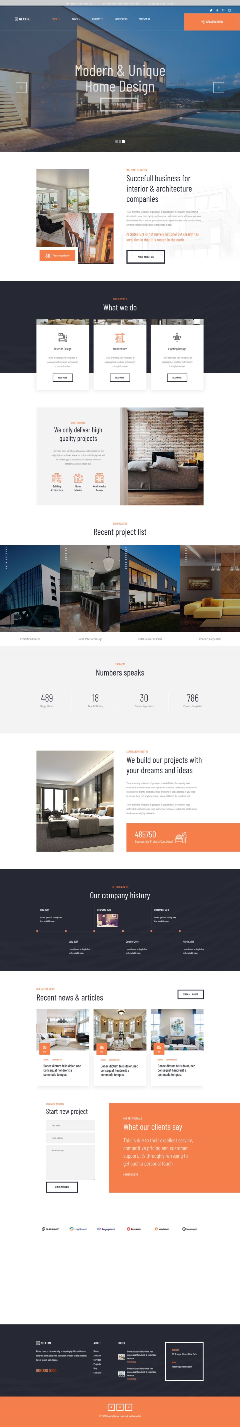 WordPress template ThemeForest Nextin