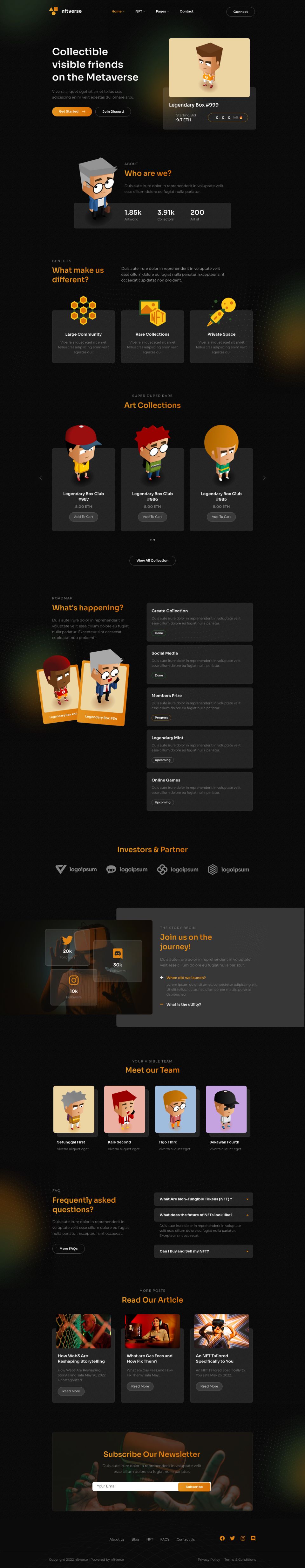 WordPress template ThemeForest NFTverse