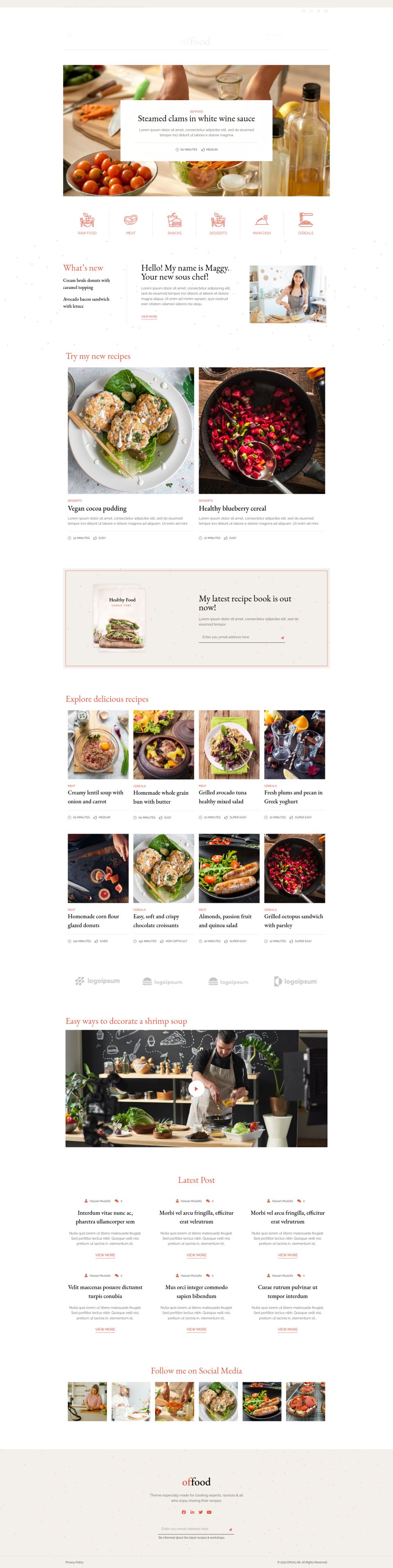 WordPress template ThemeForest Offood