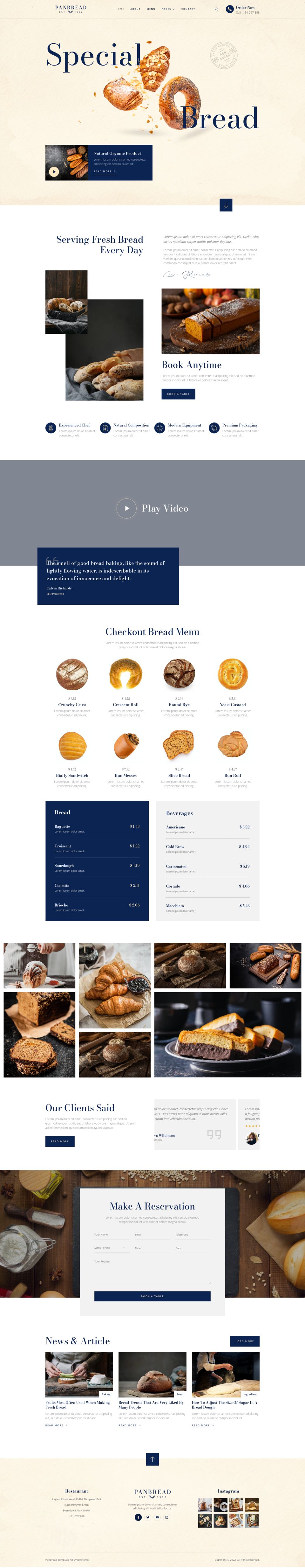 WordPress template ThemeForest Panbread