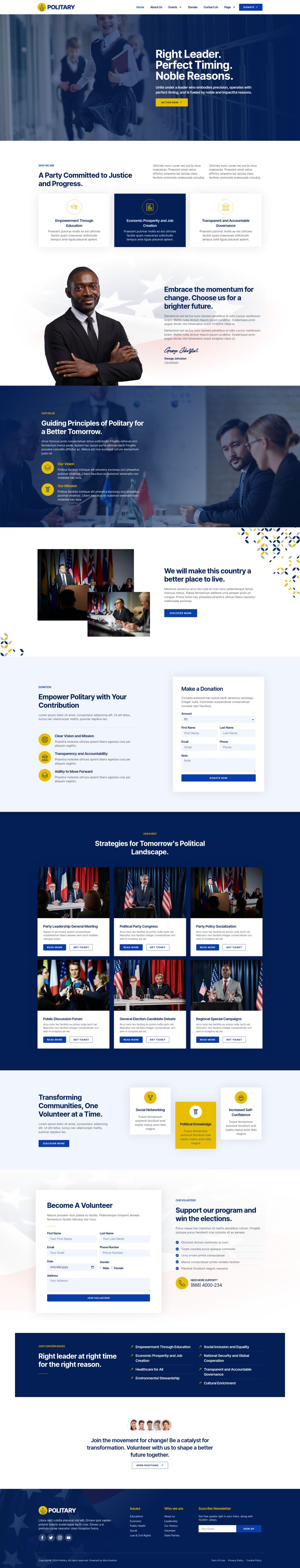 WordPress template ThemeForest Politary