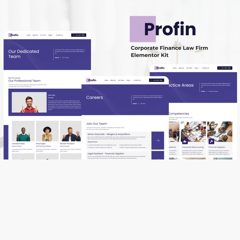 WordPress template ThemeForest Profin