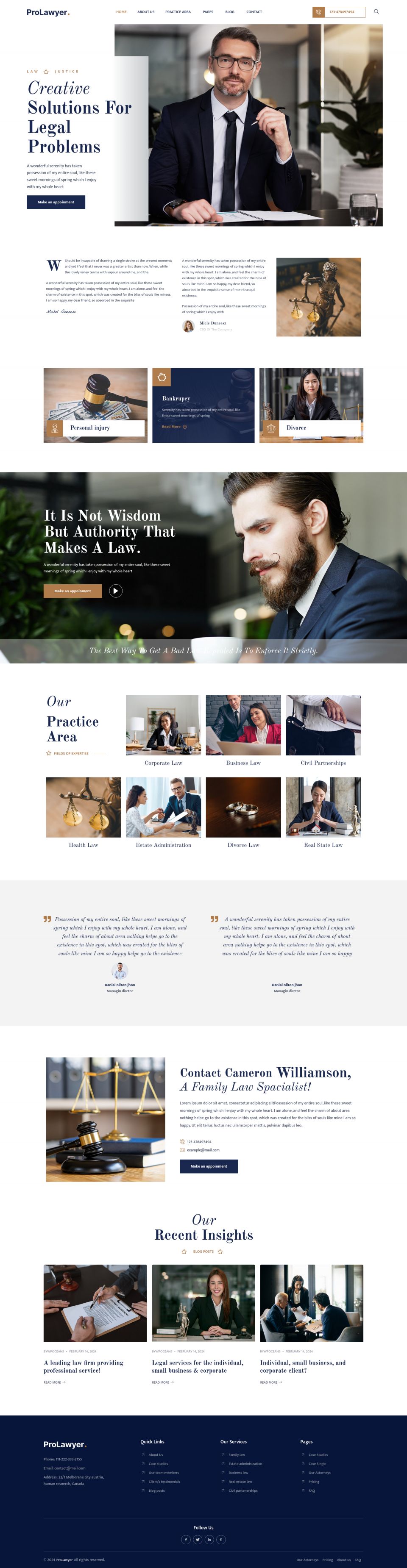 WordPress template ThemeForest Prolawyer