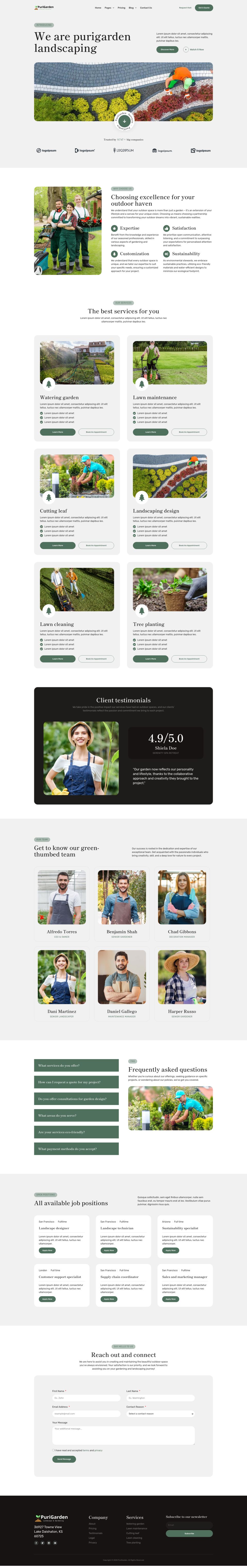 WordPress template ThemeForest PuriGarden