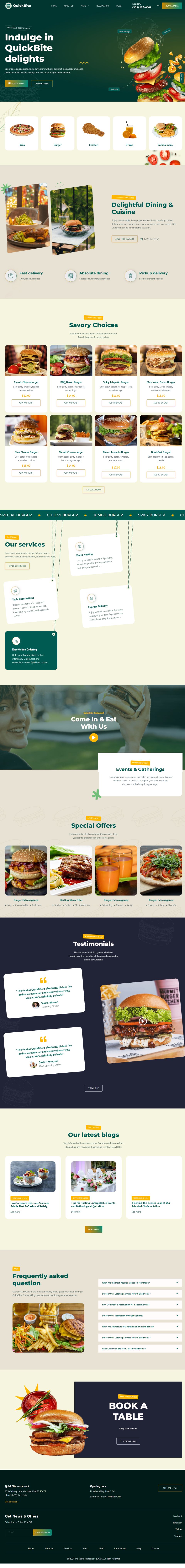 WordPress template ThemeForest Quick Bite