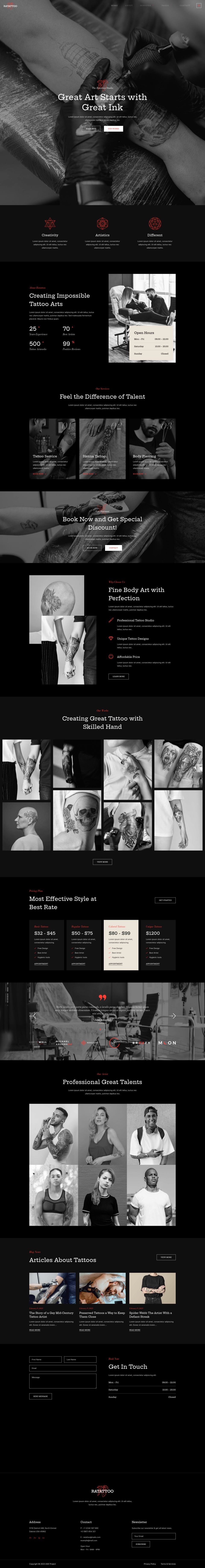 WordPress template ThemeForest Ratattoo