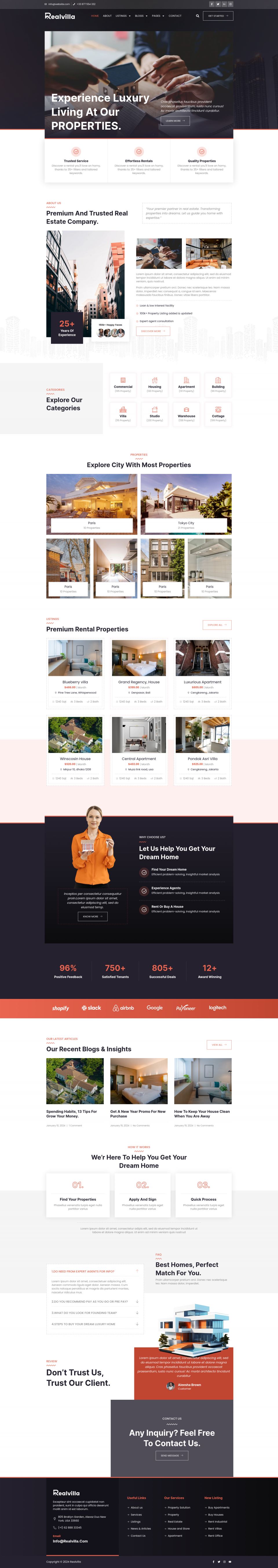 WordPress template ThemeForest Realvilla