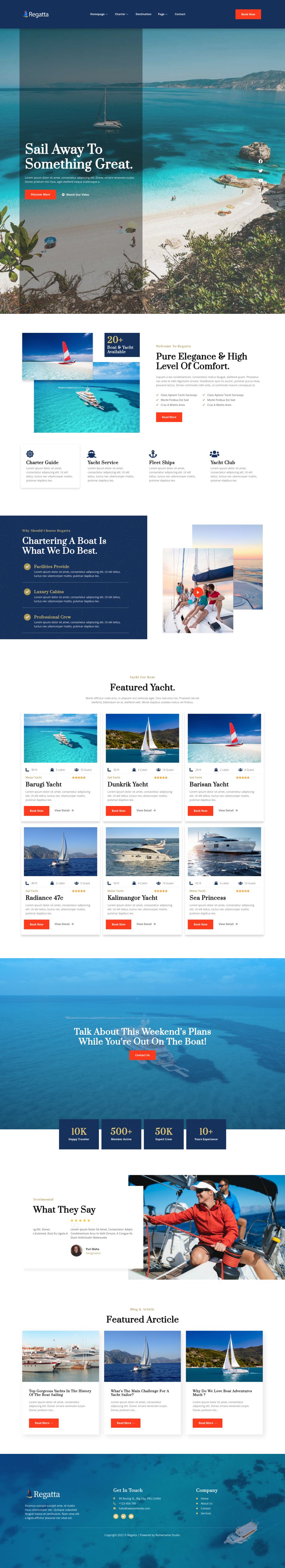 WordPress template ThemeForest Regatta