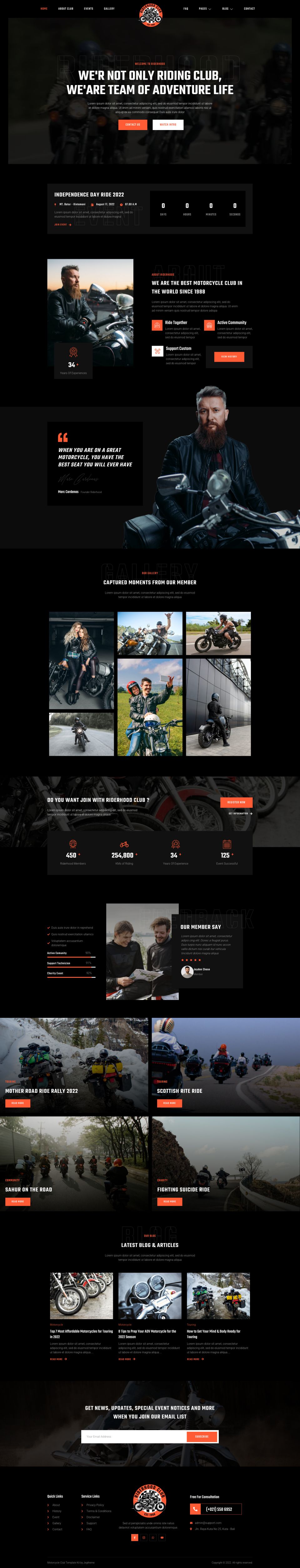 WordPress template ThemeForest Riderhood