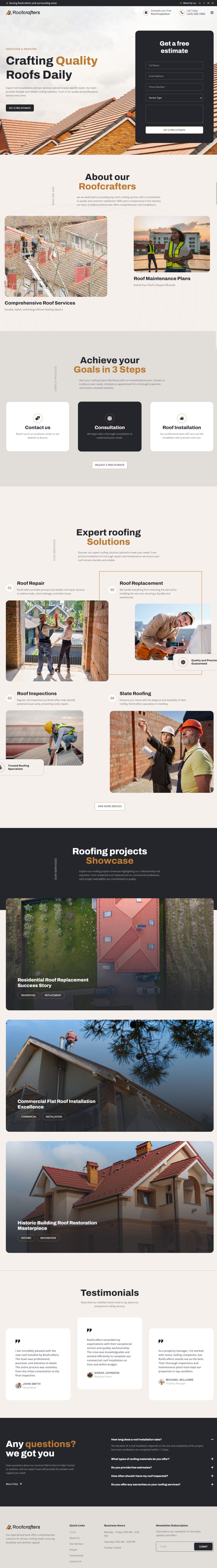 WordPress template ThemeForest Roofcrafters