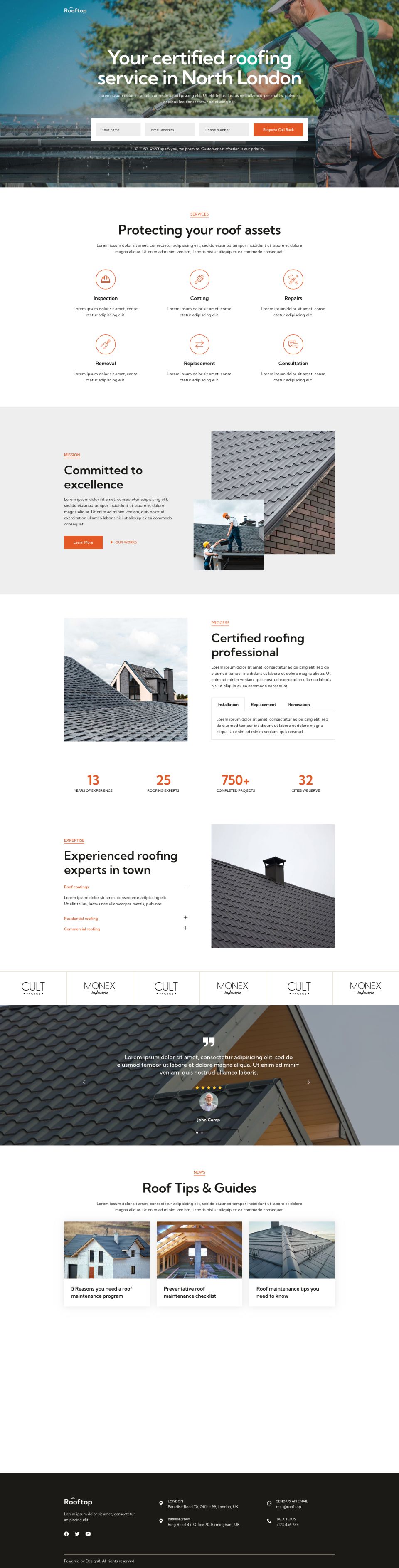 WordPress template ThemeForest Rooftop