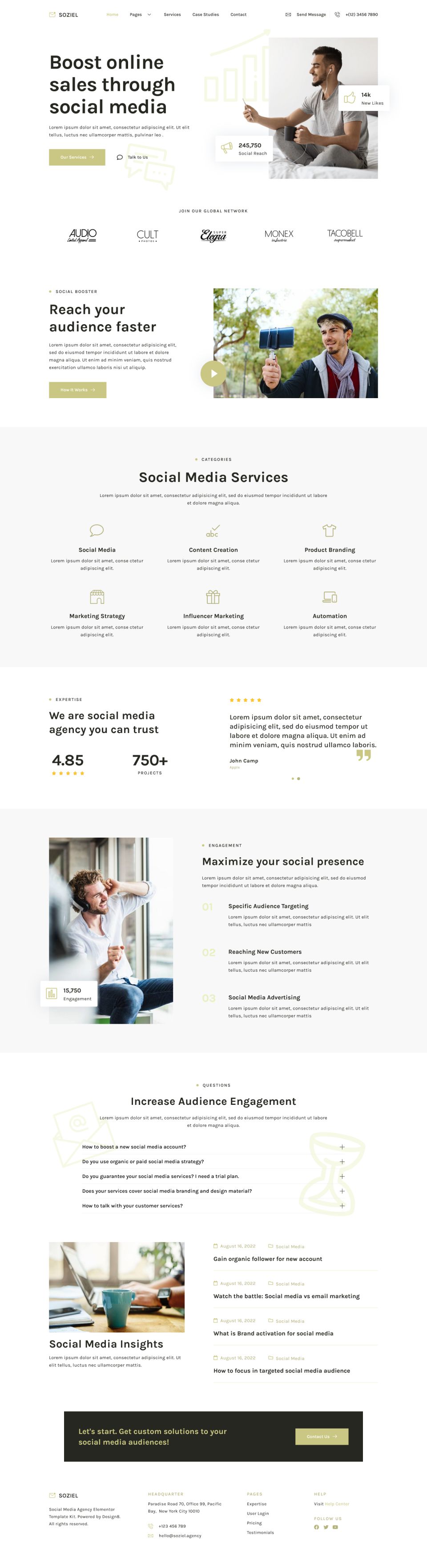 WordPress template ThemeForest Soziel