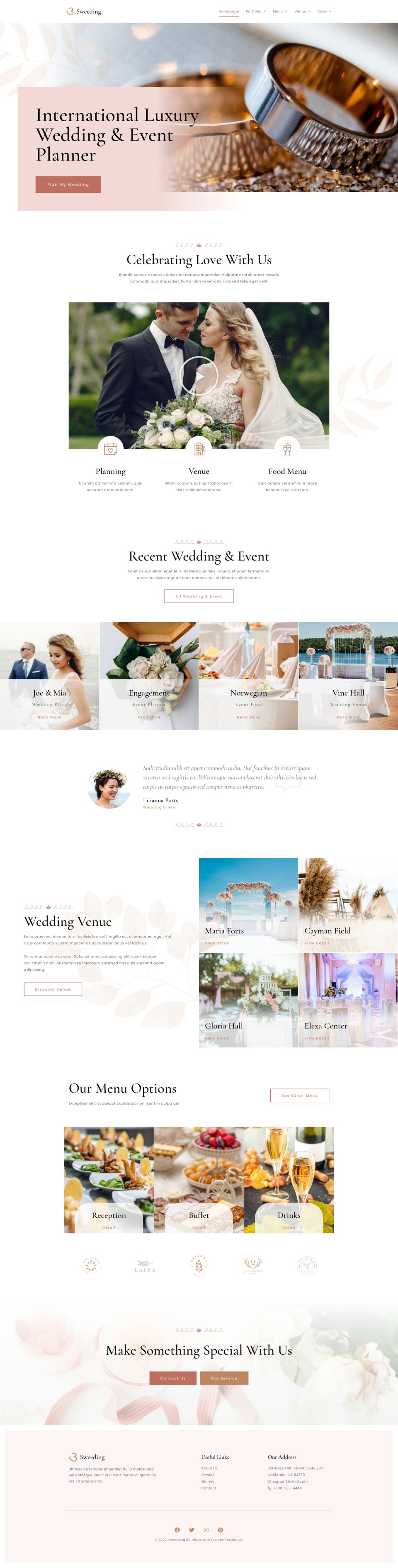 WordPress template ThemeForest Sweeding