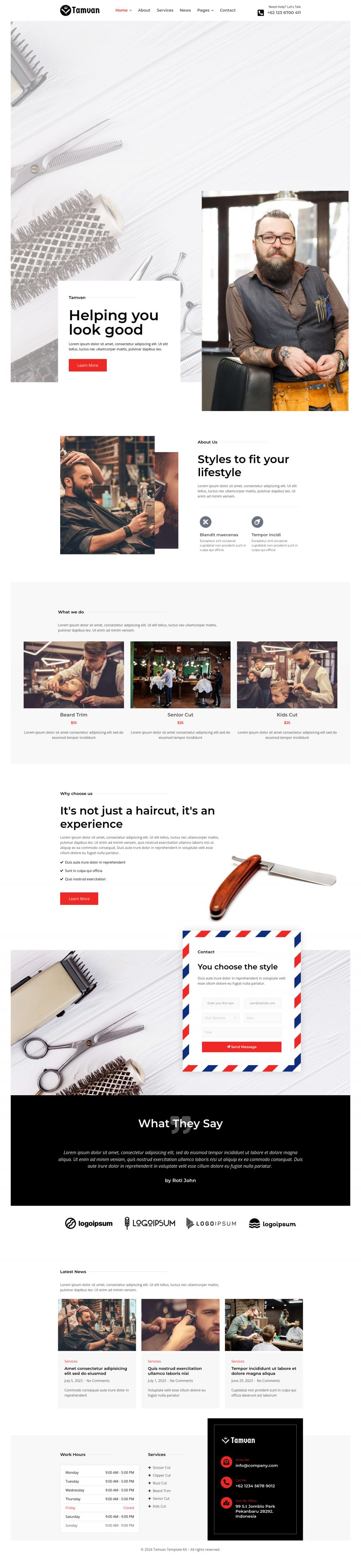 WordPress template ThemeForest Tamvan