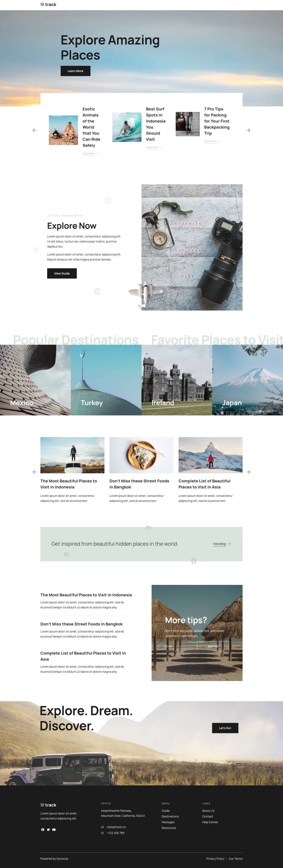 WordPress template ThemeForest Track