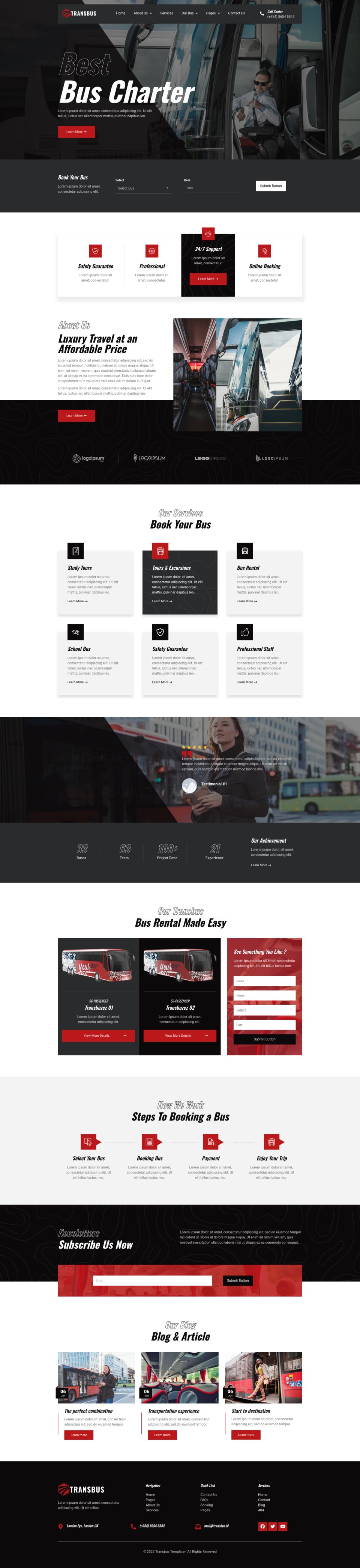 WordPress template ThemeForest Transbus