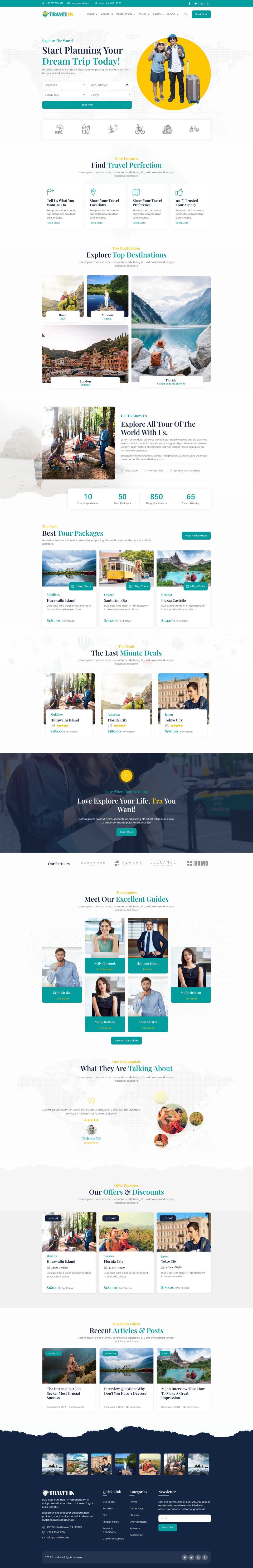 WordPress template ThemeForest Travelin