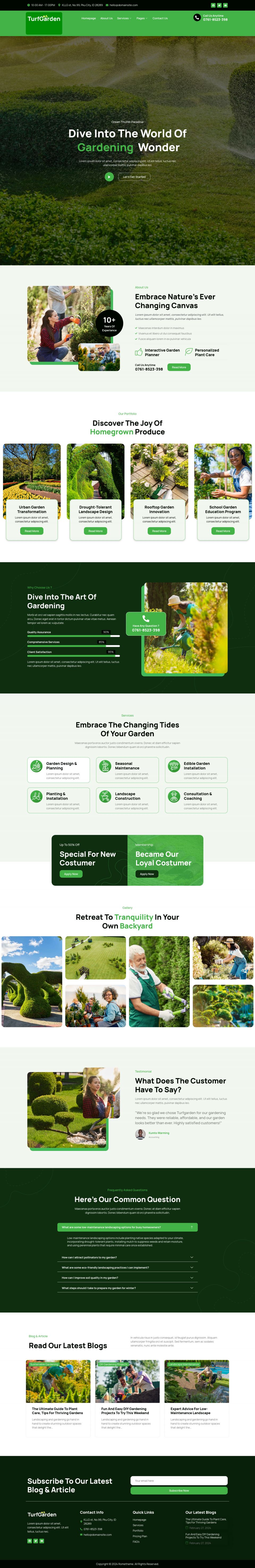 WordPress template ThemeForest Turfgarden