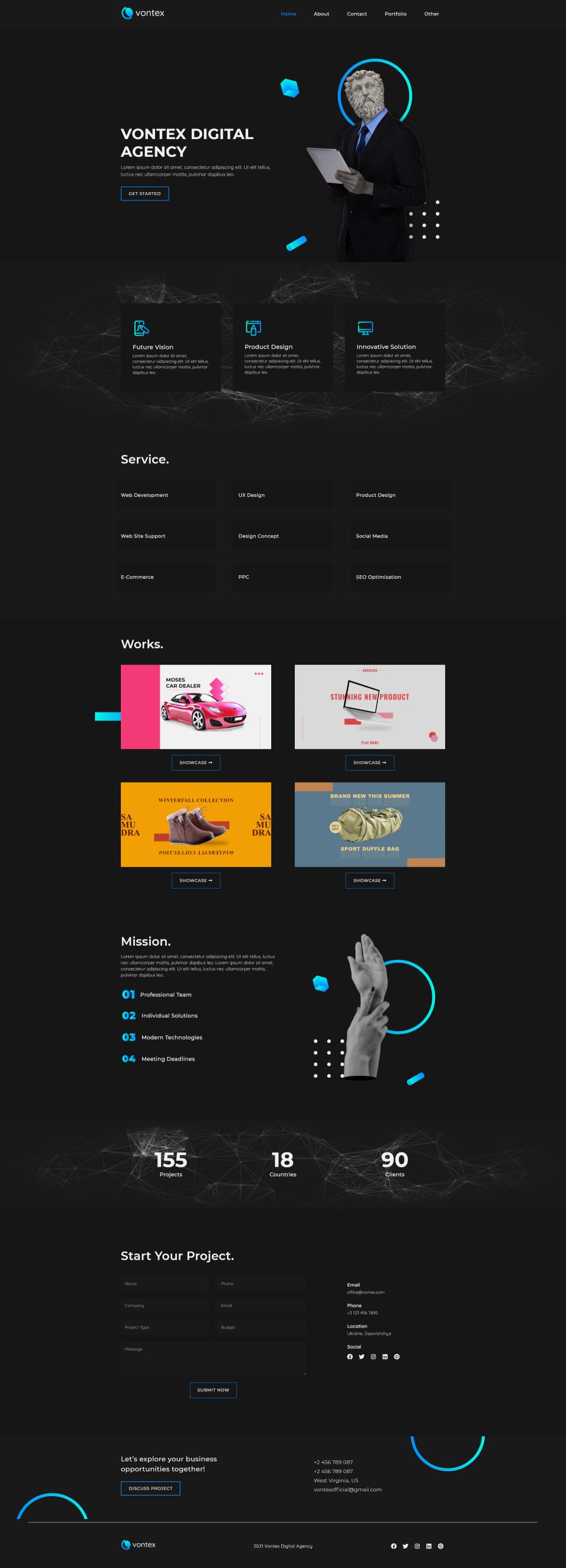 WordPress template ThemeForest Vontex