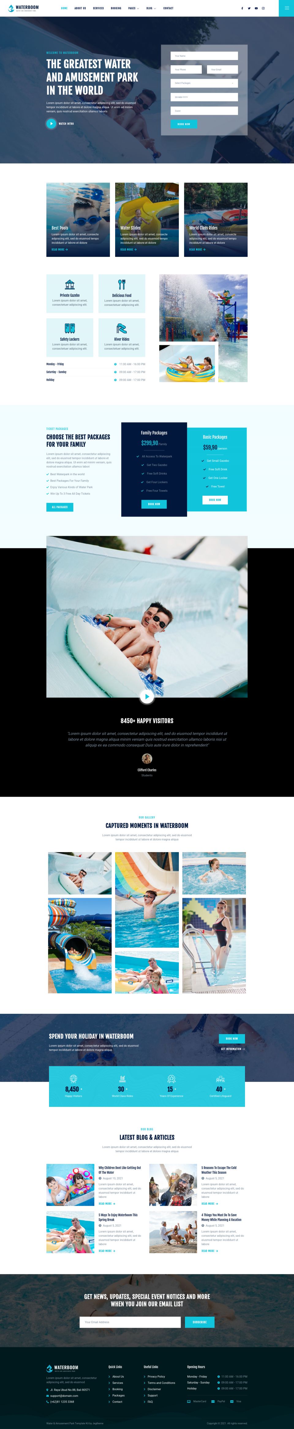 WordPress template ThemeForest Waterboom