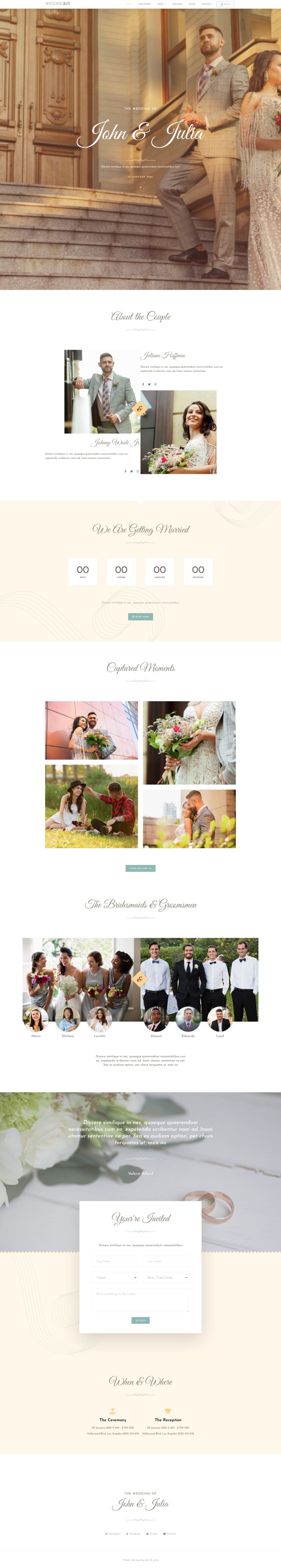 WordPress template ThemeForest WeddingKit