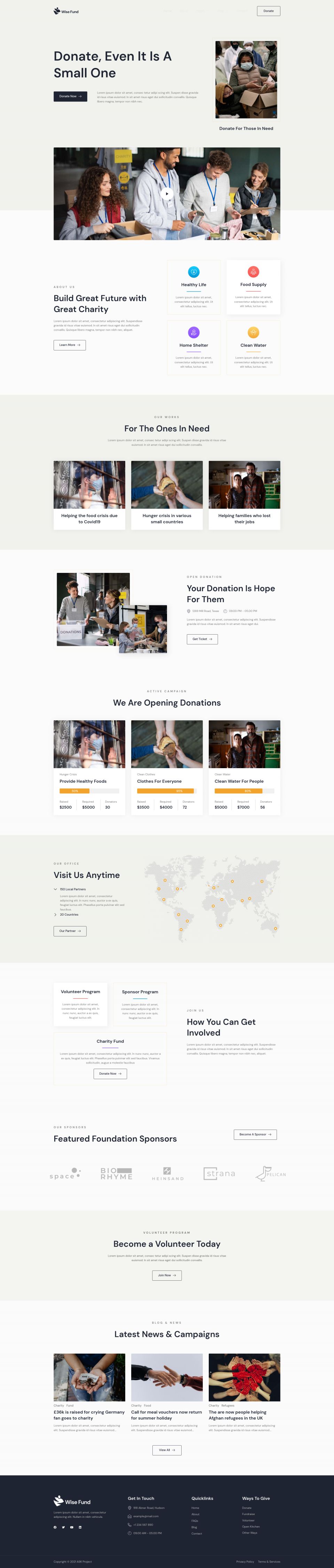 WordPress template ThemeForest Wise Fund