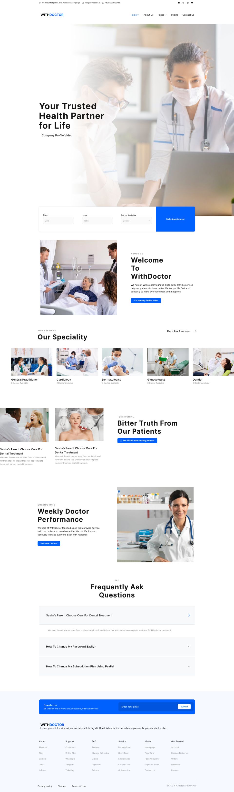 WordPress template ThemeForest WithDoctor