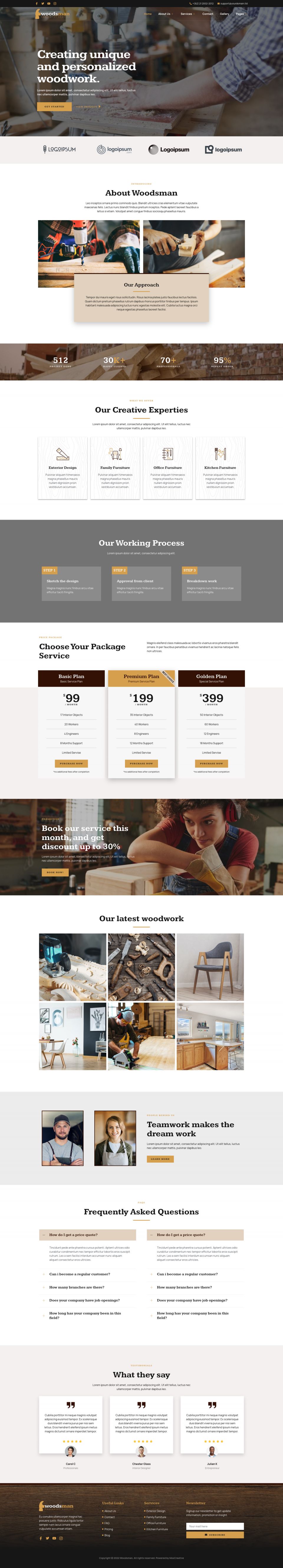 WordPress template ThemeForest Woodsman