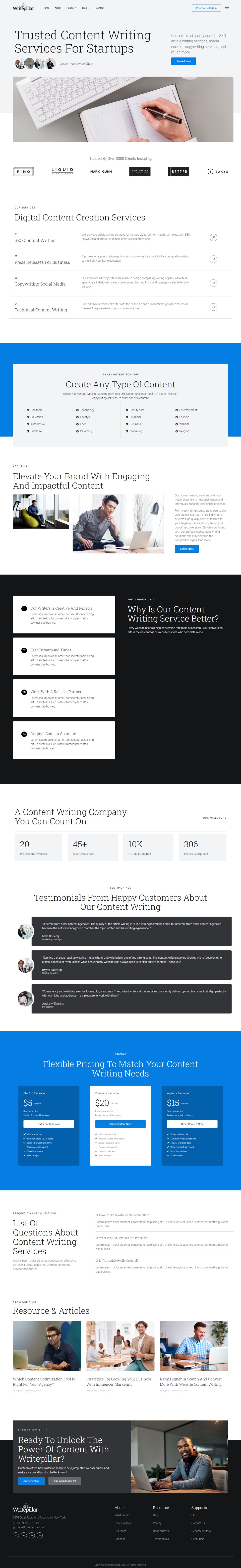 WordPress template ThemeForest Writepillar