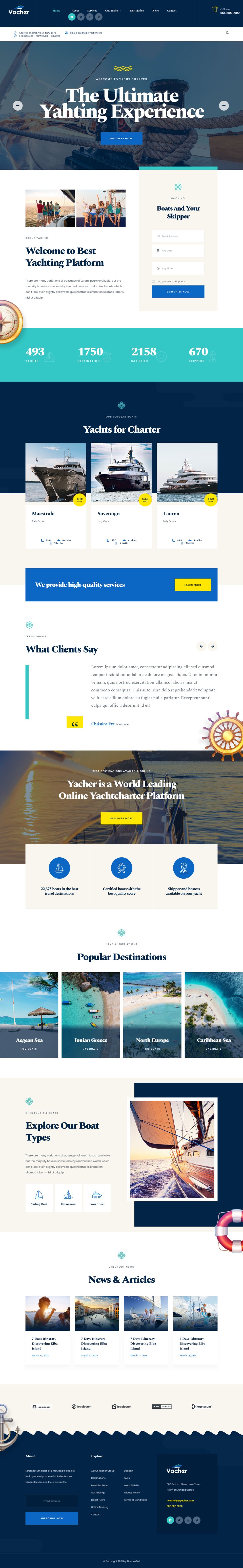 WordPress template ThemeForest Yachter