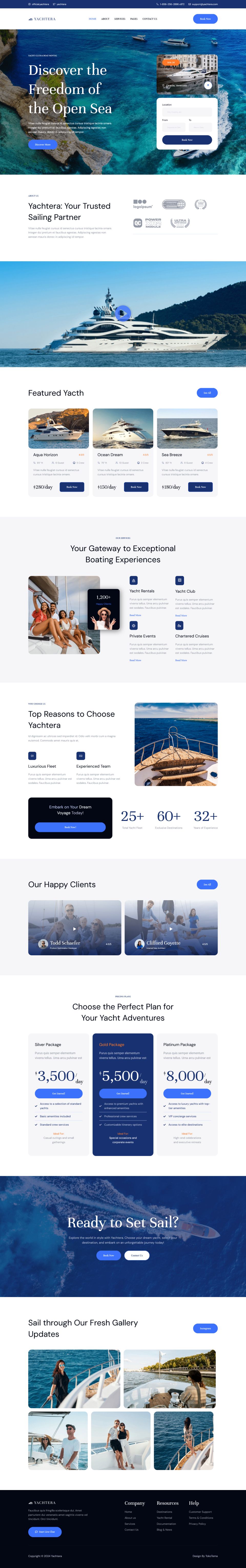 WordPress template ThemeForest Yachtera