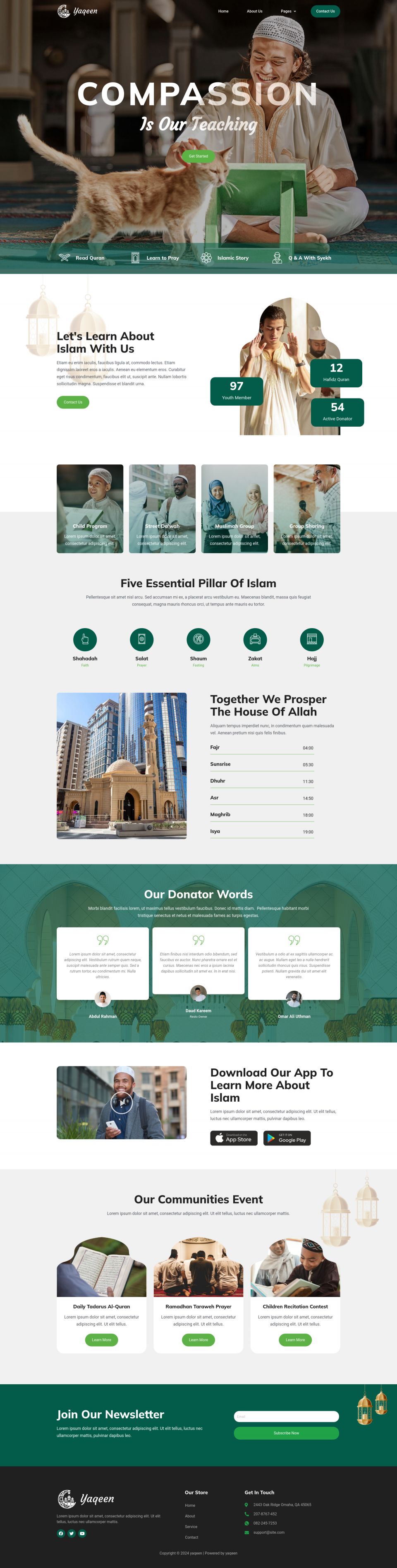 WordPress template ThemeForest Yaqeen