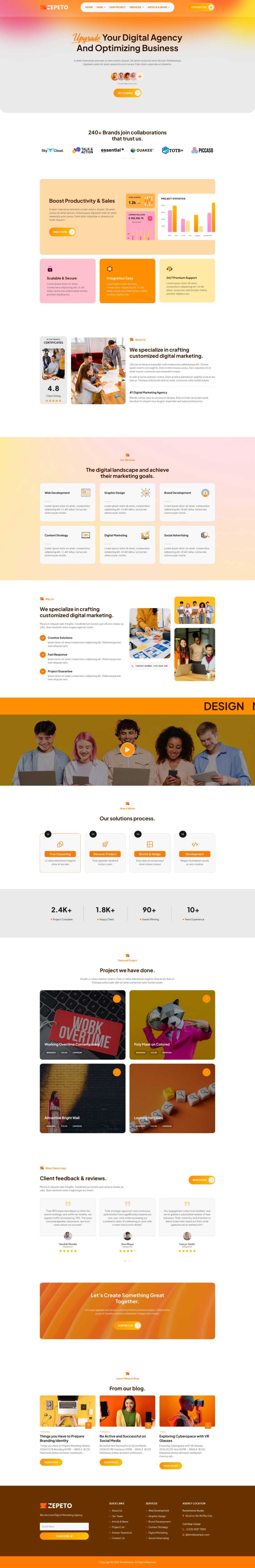 WordPress template ThemeForest Zepeto