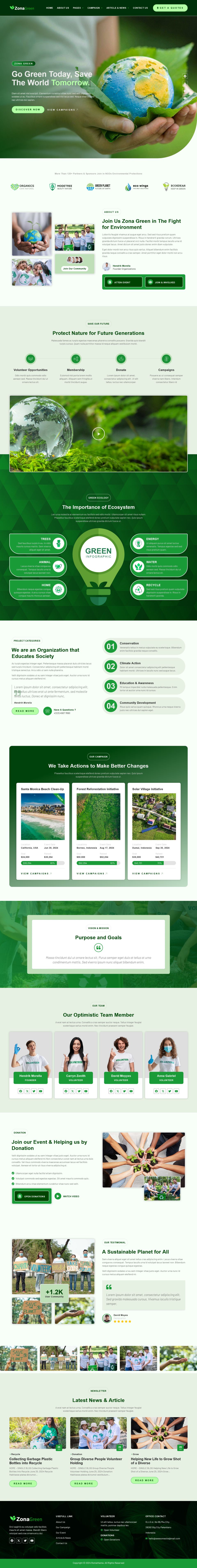 WordPress template ThemeForest Zona Green