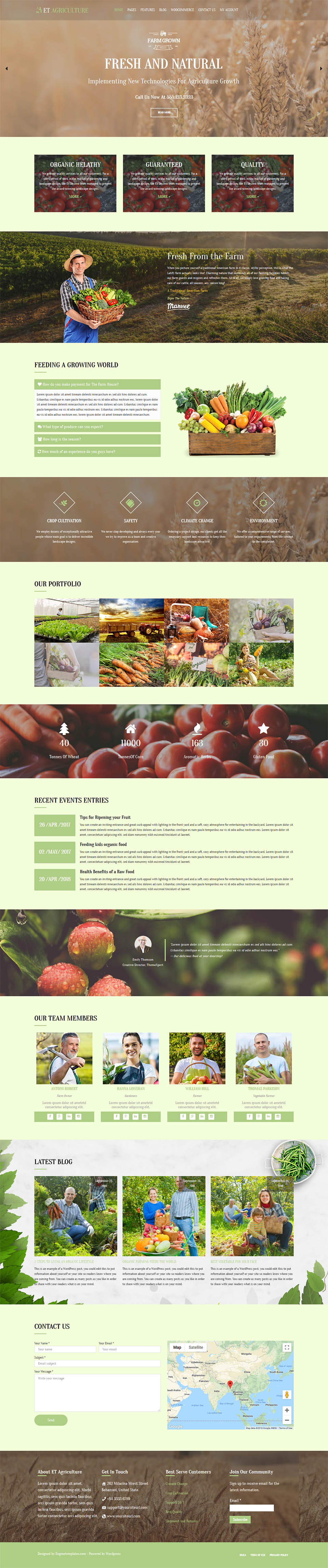 WordPress template EngineTemplates Agriculture