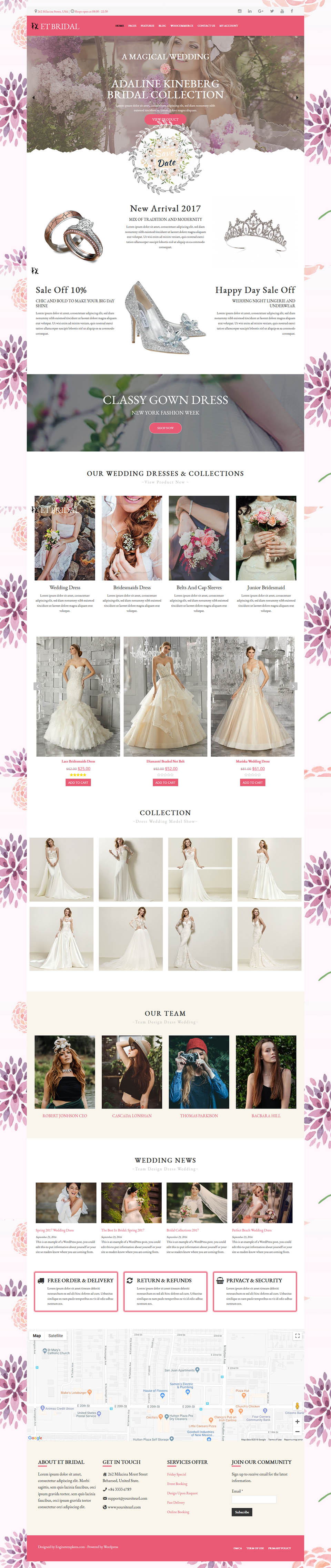 WordPress template EngineTemplates Bridal