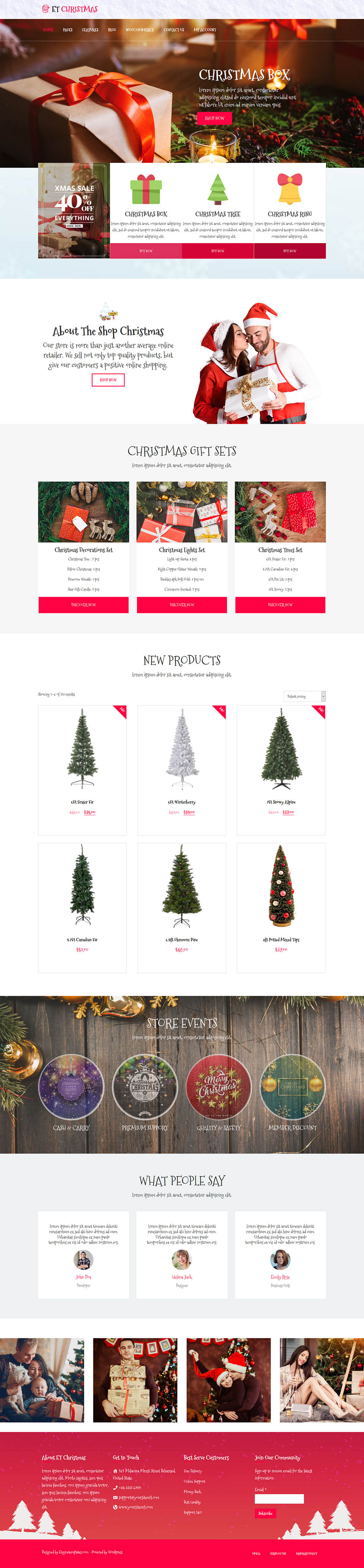 WordPress template EngineTemplates Christmas